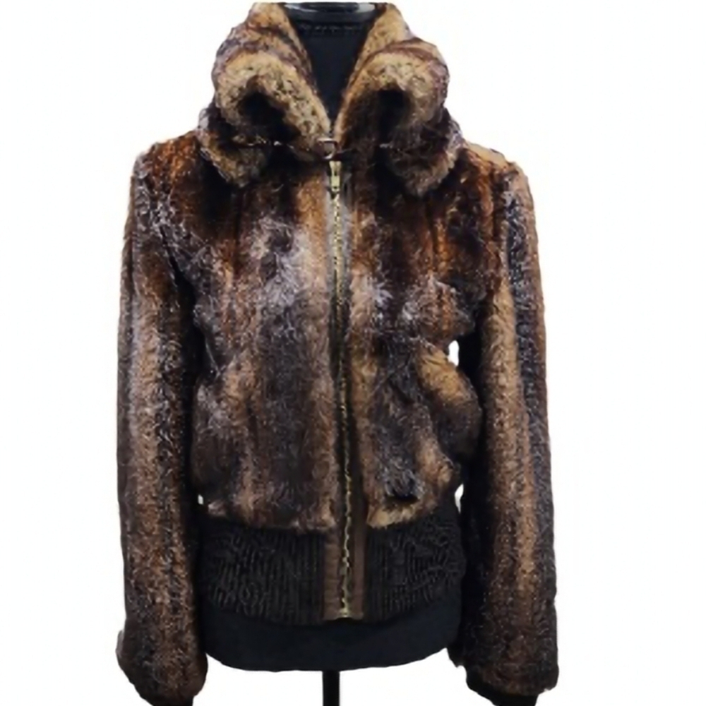 🔥Via Vintage Victoria Secret Faux Fur Short Jacket XS